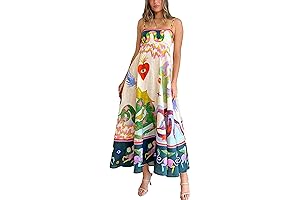 Women's Vibrant Graffiti Maxi Dress: Perfect for Vacation Escapades
