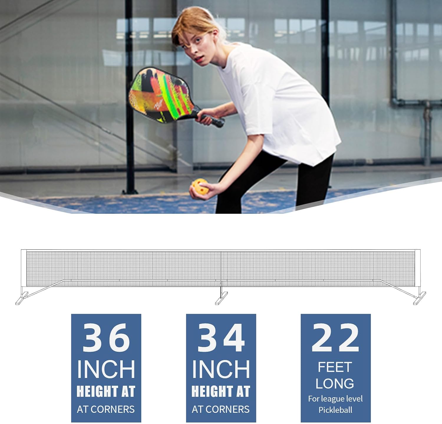 Pickleball Paddles, Pickleball Paddles Set of 2/4, Fiberglass/Carbon Fiber Pickleball Set with Pickleball Balls, Pickleball Bag, Portable Pickleball Net Systerm, Grip Tapes, Pickleball Rackets