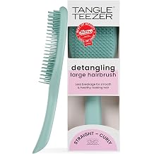 Tangle Teezer Large Ultimate Detangler Hair Brush - Wet & Dry Hair - Detangling Brush for Thick Curly & Long Hair - Two-Stage Bristles Reduce Hair Breakage & Knots - Turquoise
