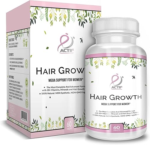 Miniatura 4 de ACTIF Crecimiento del cabello para mujeres con más de 10 factores avanzados, sin OMG, detiene el 99% de la pérdida de cabello, fabricado en Estados