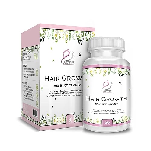 Miniatura 5 de Actif Crecimiento del cabello para mujeres Mega Support 10+, sin OMG, detiene el 99% de la pérdida de cabello, fabricado en Estados Unidos, 60