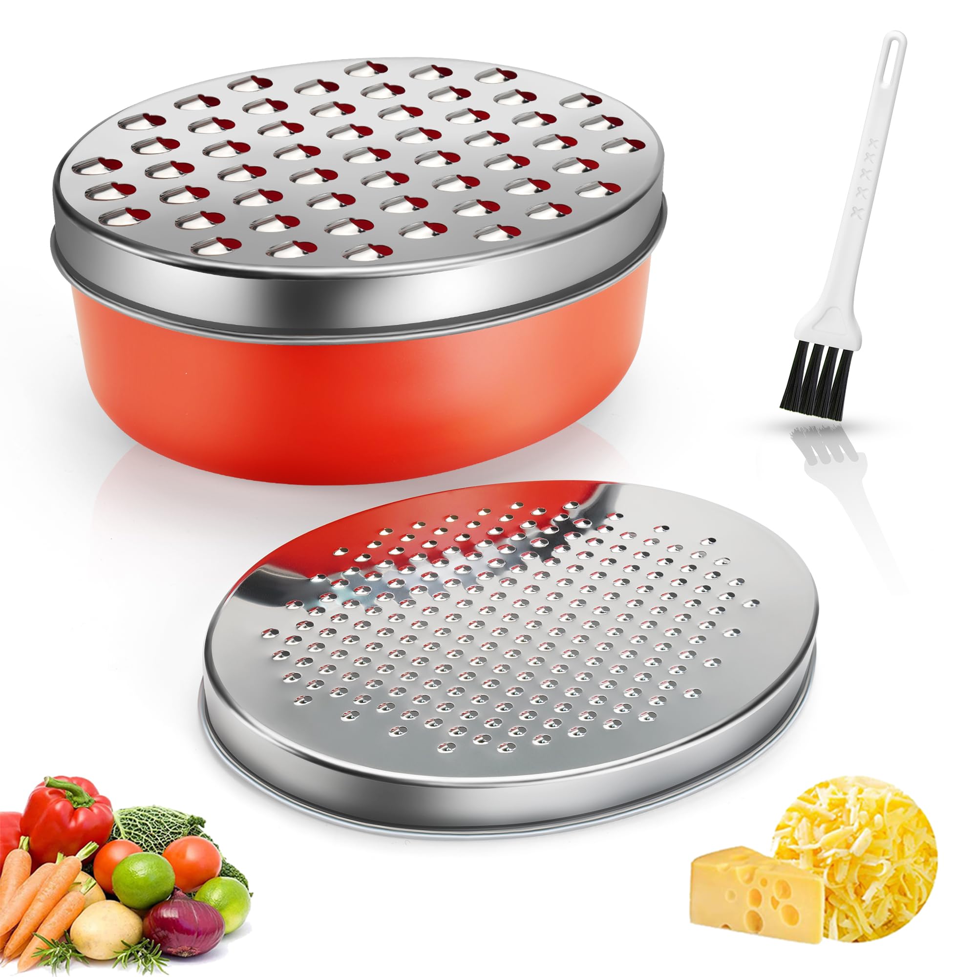 Praktische Käsereibe Mit Behälter – 2-in-1-Reibe Für Käse, Gemüse Und Mehr In Grün