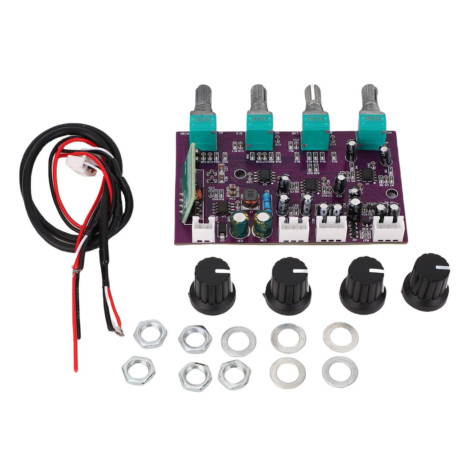 Placa de Preamplificación, Preamplificador HiFi NE5532 con Función de Silencio, Ganancia de 14 DB, Equipo de Sonido para Audiófilos