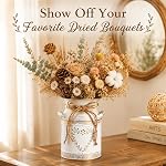 Hacaroa 2 Boite de lait métallique, vase galvanisé rustique, 7.5 Shabby de pouce Chic Can Jug avec poignée, Vase de fleurs décoratives primitives Mini Pitcher pour la maison, Salon, Cuisine, Décoration de ferme