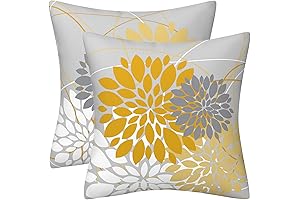 Vibrant Grey and Yellow Throw Pillows: Illuminate Your Home with a Burst of Color