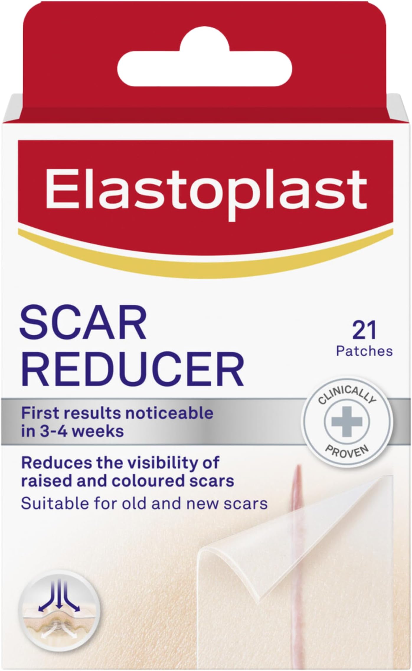 Scar Reducer Plasters (21 Pieces), Quick and Convenient Scar Cover Up Treatment, Scar Sheets to Reduce Visbility of Scars, Scar Plaster Pack for Quick Results