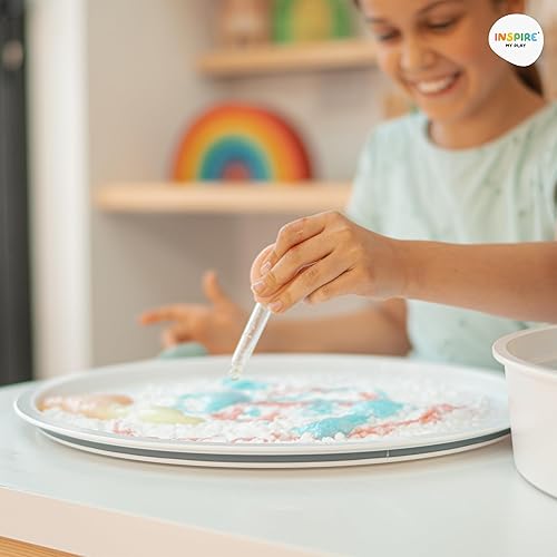 Miniatura 5 de Inspire My Play 6 goteros líquidos naturales para manualidades infantiles, pipetas de juego sensorial para niños, juguetes sensoriales y accesorios