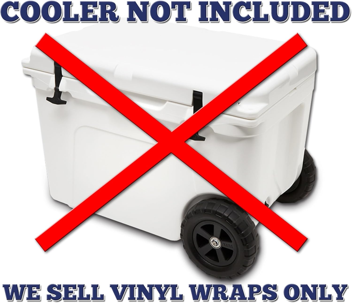 USATuff Vinyl Cooler Lid Kit Compatible with YETI | Easy Peel & Stick Application Cooler Skin Decal Wrap | Durable Pre-Cut Pieces | Made for Outdoor Use - Thin Blueline Flag