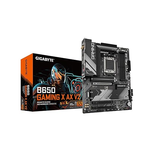 GIGABYTE B650 Gaming X AX V2 (rev. 1.0) AM5 LGA 1718 AMD B650 ATX DDR5, Triple M.2, PCIe 5.0, USB 3.2 Gen2x2 Type-C, AMD Wi-Fi 6E, Realtek 2.5GbE LAN