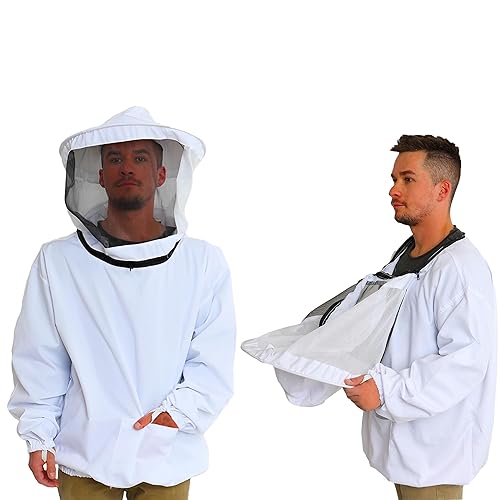 Miniatura 7 de Chaqueta de apicultura - Chaqueta con velo extraíble, correas para el pulgar y bolsillos para herramientas (XL)