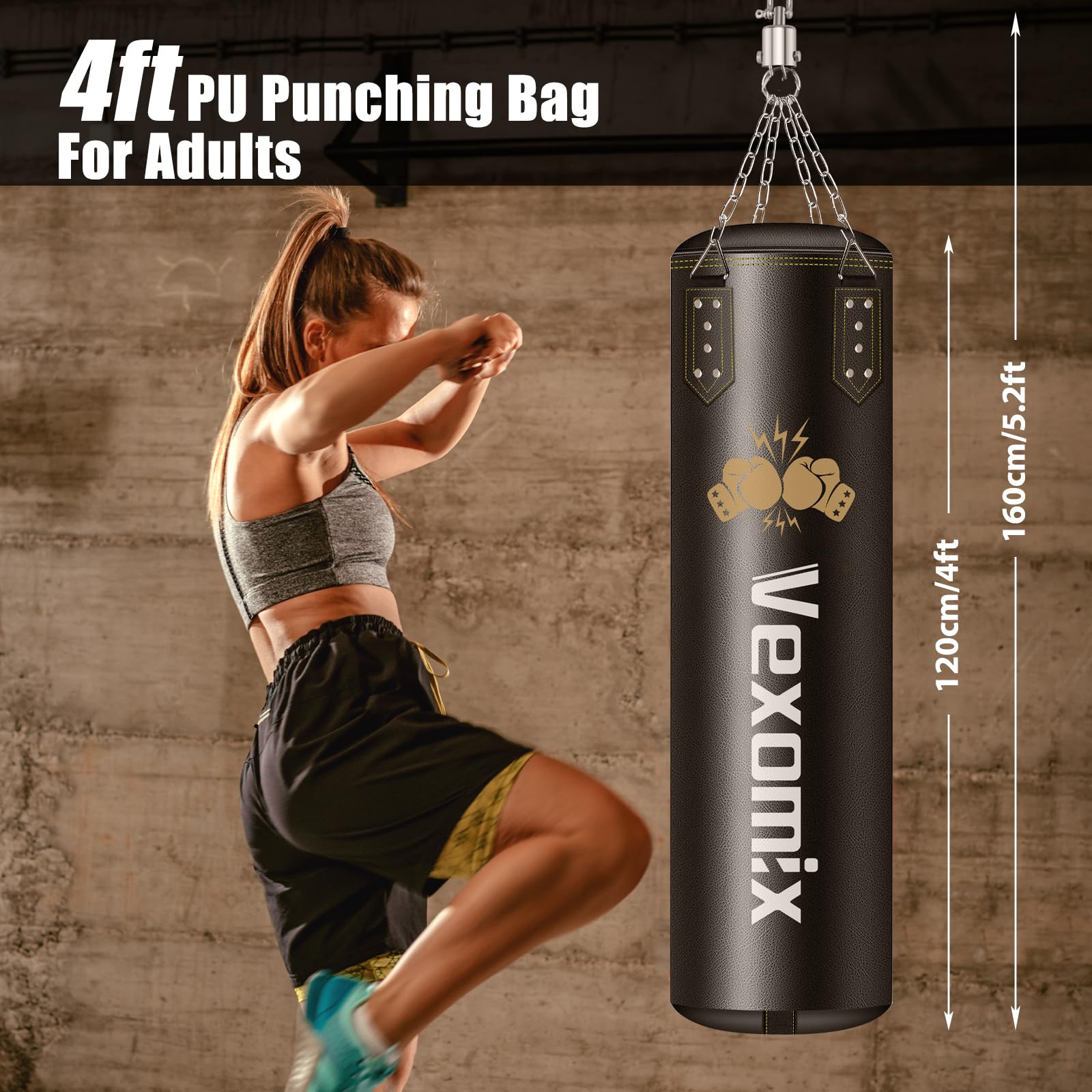 Sac De Frappe Sur Pied Pour Adultes, Sac De Kickboxing De 27,2 M Avec