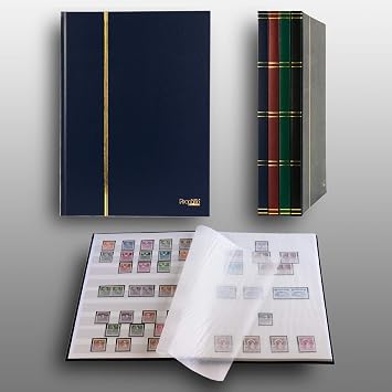 Prophila Collection 16 White Pages A4 Stamp Pocket Book Blue