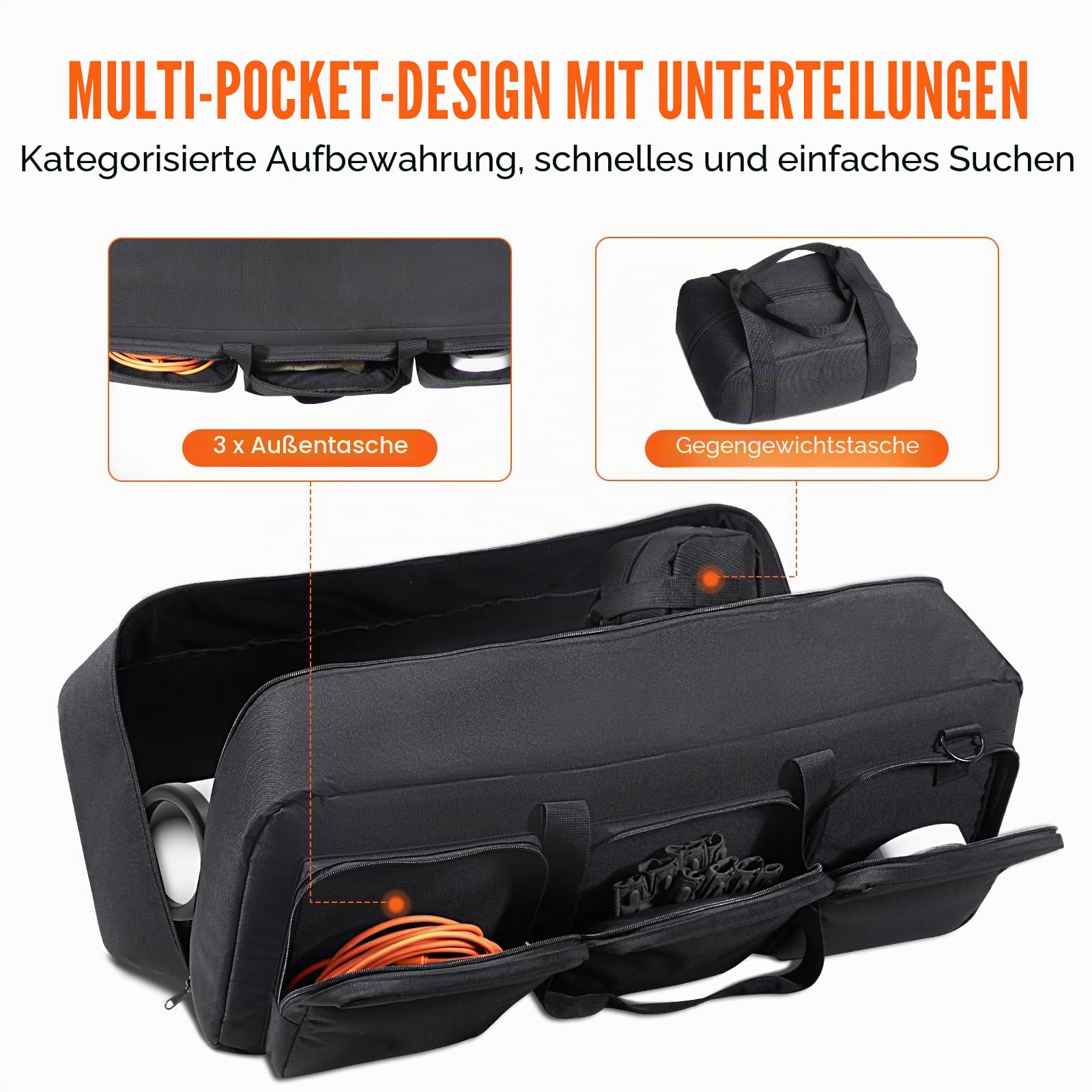 VEVOR Teleskoptasche, 762 mm, Transporttasche für Teleskope mit festen Schnallen, mehrere Taschen & abnehmbare Trennwand für Teleskope, Teleskop-Tragetasche zur Sicherung von optischem Tubus & Stativ