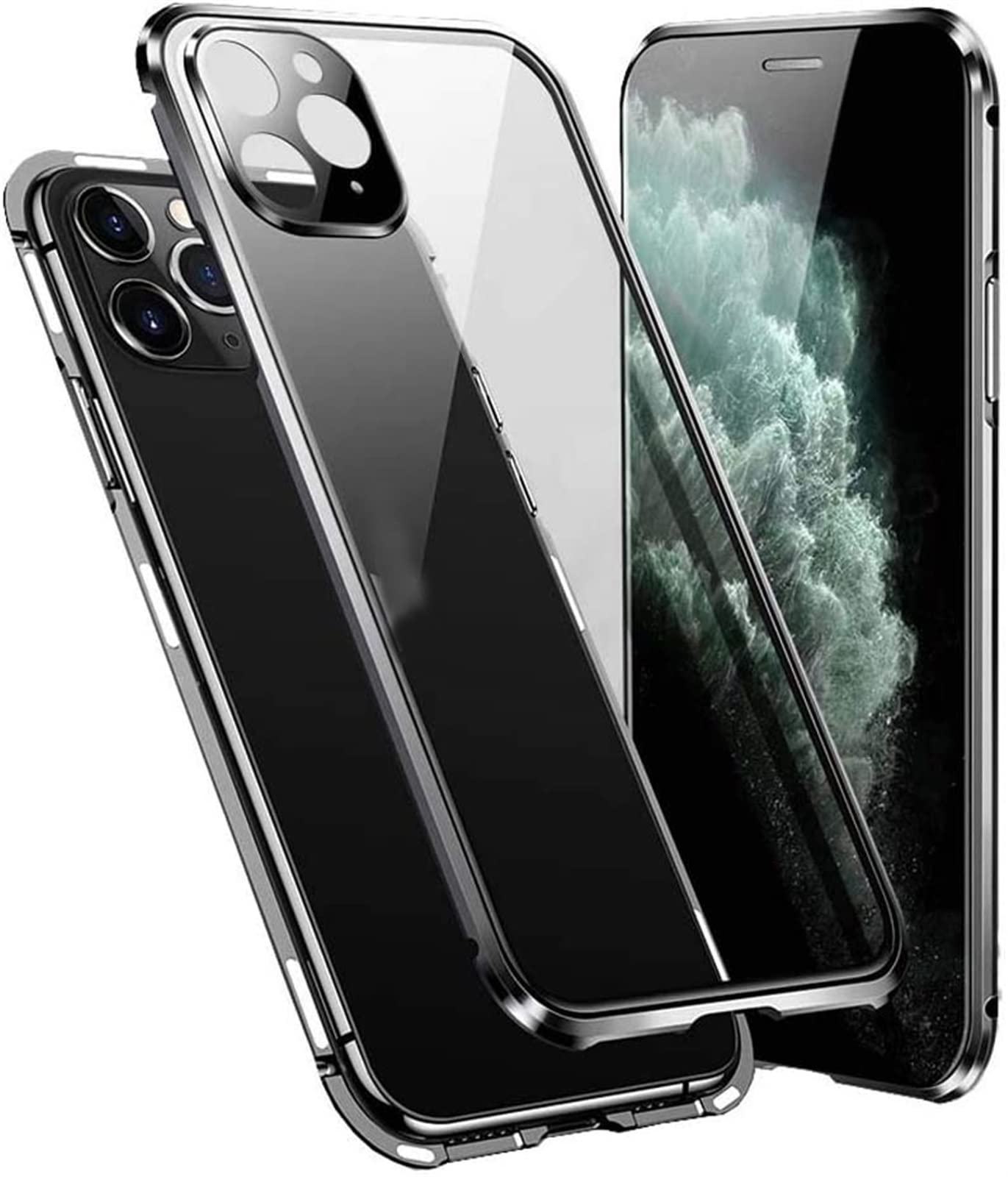 Coque iPhone 11 Pro Max magnétique verre trempé intégral transparent