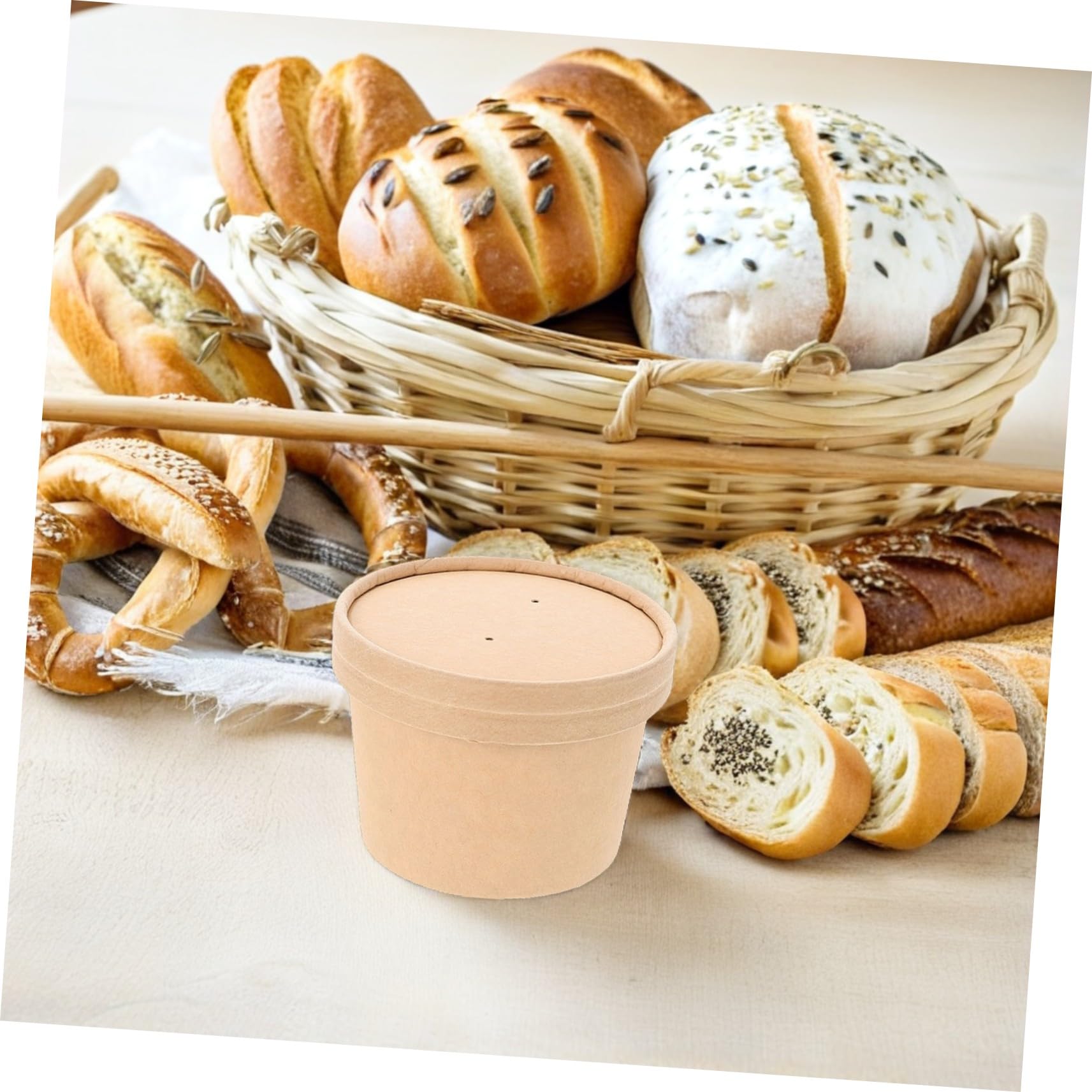 Set da 10 Coppette Gelato Carta 8oz Coperchio, Tazze Monoporzione per Gelati e Snack
