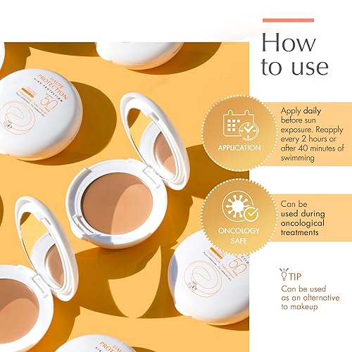 Miniatura 5 de Eau Thermale Avene High Protection Tinted Compact Broad Spectrum SPF 50 UVAUVB Blue Light Protection Water Resistant Non-Greasy
