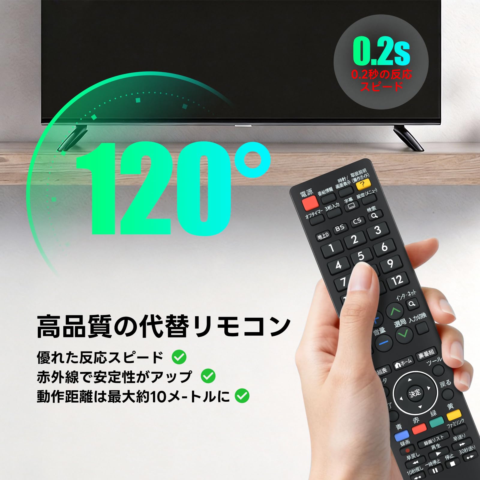 Amazon | テレビリモコン AN-58RC1 シャープ用のリモコン LC-32GH5 LC