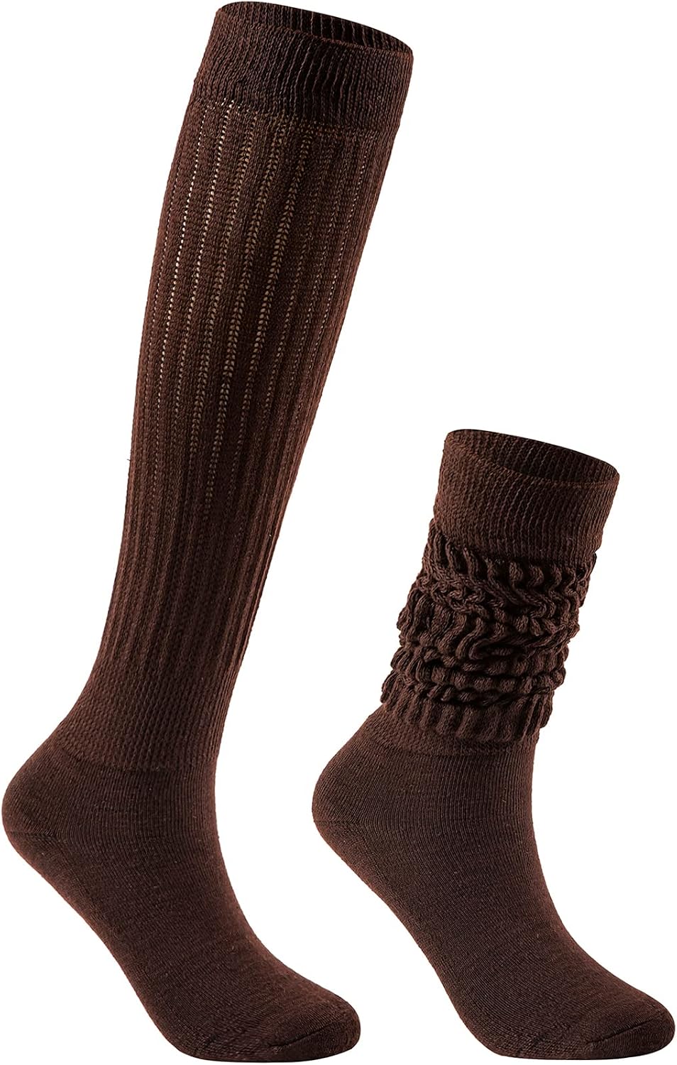Century Star Knee High Slouch Socks for Women - 80s 90s Scrunch Socks Soft Leg Warmers Stacked Boot Socks Holiday Daily