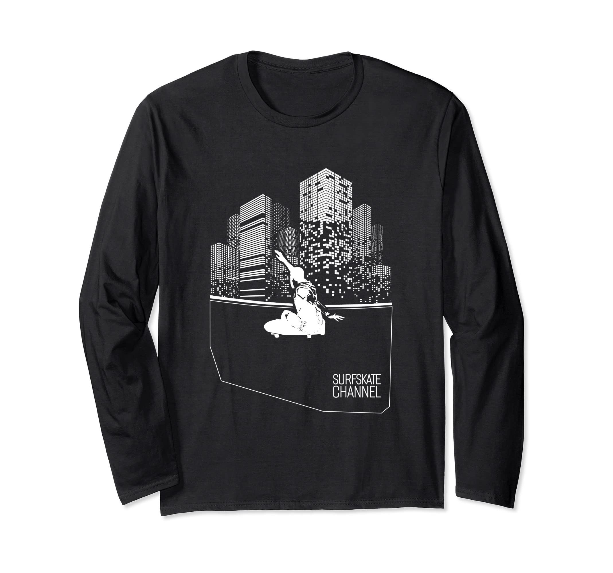 Surfskate, Urban Surf, Skate in The Street, Surf Skater Long Sleeve T-Shirt