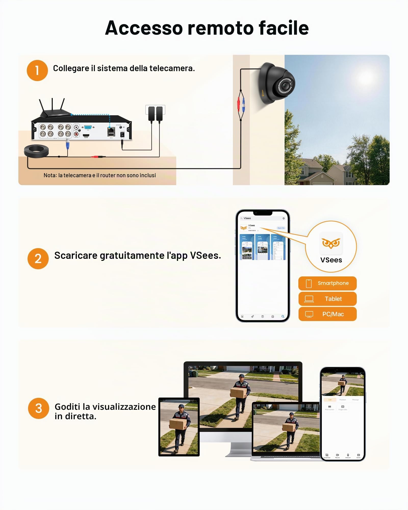 Anlapus H.265+ 8CH 1080P 1TB DVR Kit Telecamera Sorveglianza Esterna IP66 | Rilevamento IA di Persone e Veicoli, Avviso Istantaneo e App Gratuita, Accesso da Remoto