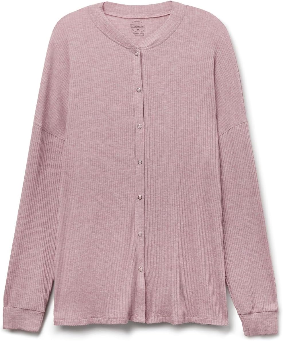 Intimissimi Woman's Chic Comfort Long Sleeve Modal Button-Up Top