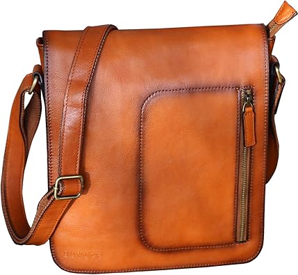 leather postman shoulder bag