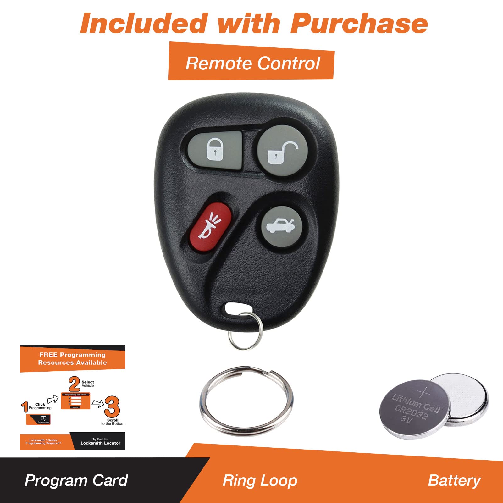 Discount Keyless Replacement Key Fob Car Entry Remote for Sunfire Cavalier CTS L2C0005T 16263074-99