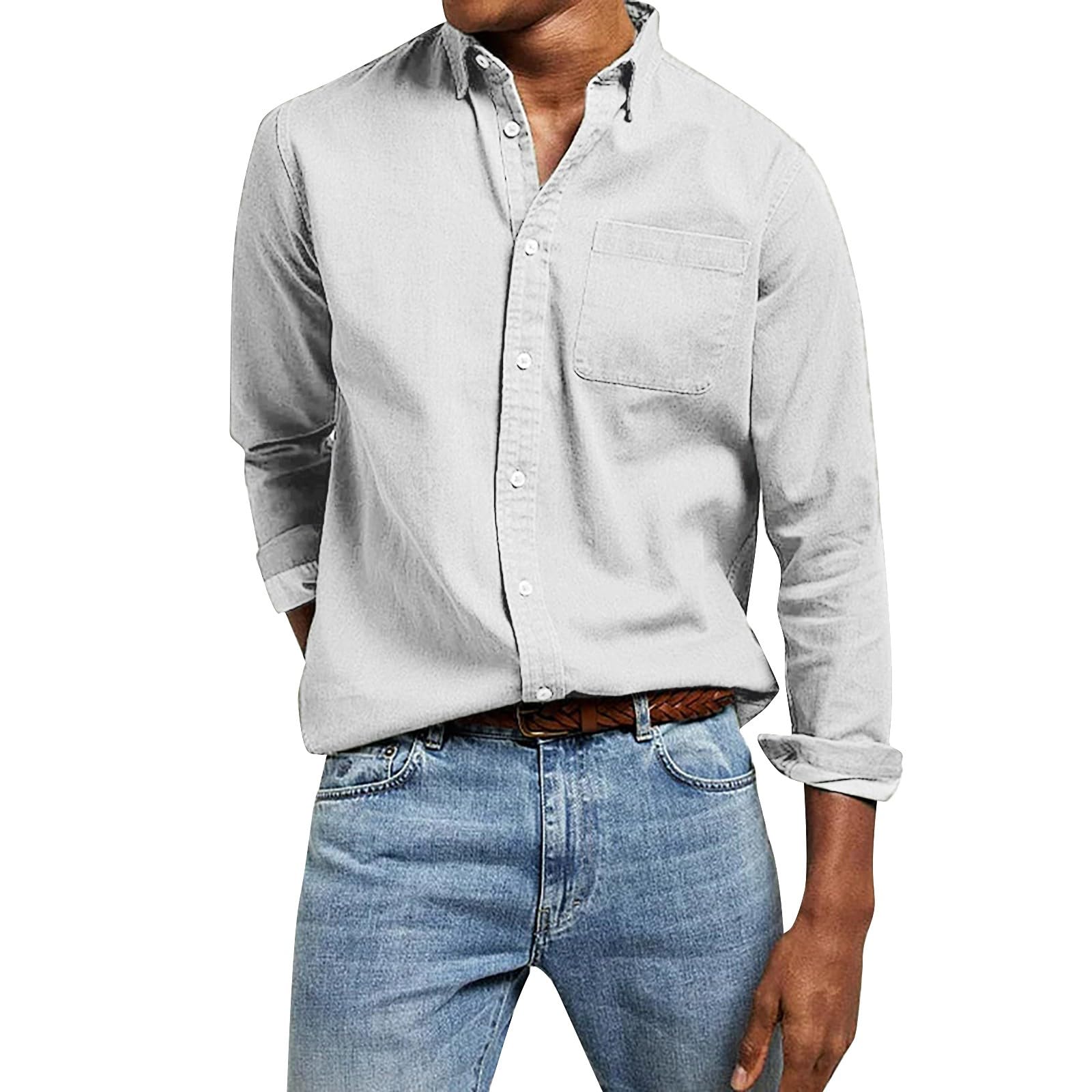 Hrjxfpt Golf Polo Shirts for Men Clearance White Thermal Christmas Casual  Lapel Solid Color Pocket 3XL Polo Shirts for Men UK