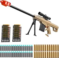 GMNIDO 37in Shell Ejecting Toy Sniper Rifle with Scope - Realistic Foam Blaster Gun for Kids Teens Adults Outdoor Shooting Games Ages 8+