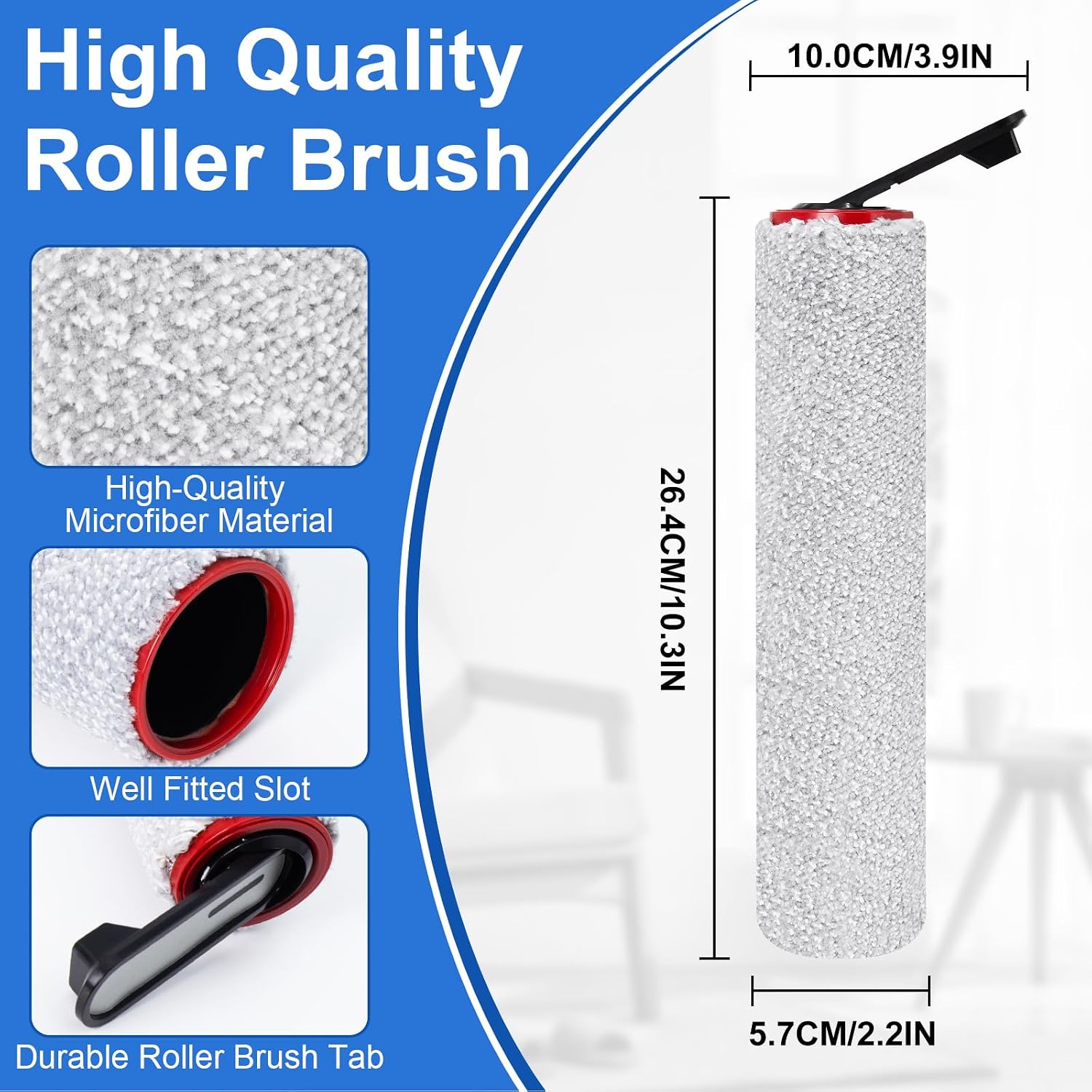Roller Brush and HEPA Filter for DREAME Aero/Aero Pro / H12 Pro FlexReach Wet Dry Vacuum Cleaner Replacement Parts, 2 Roller Brush + 2 HEPA Filters + 1 Cleaning Brush image 5
