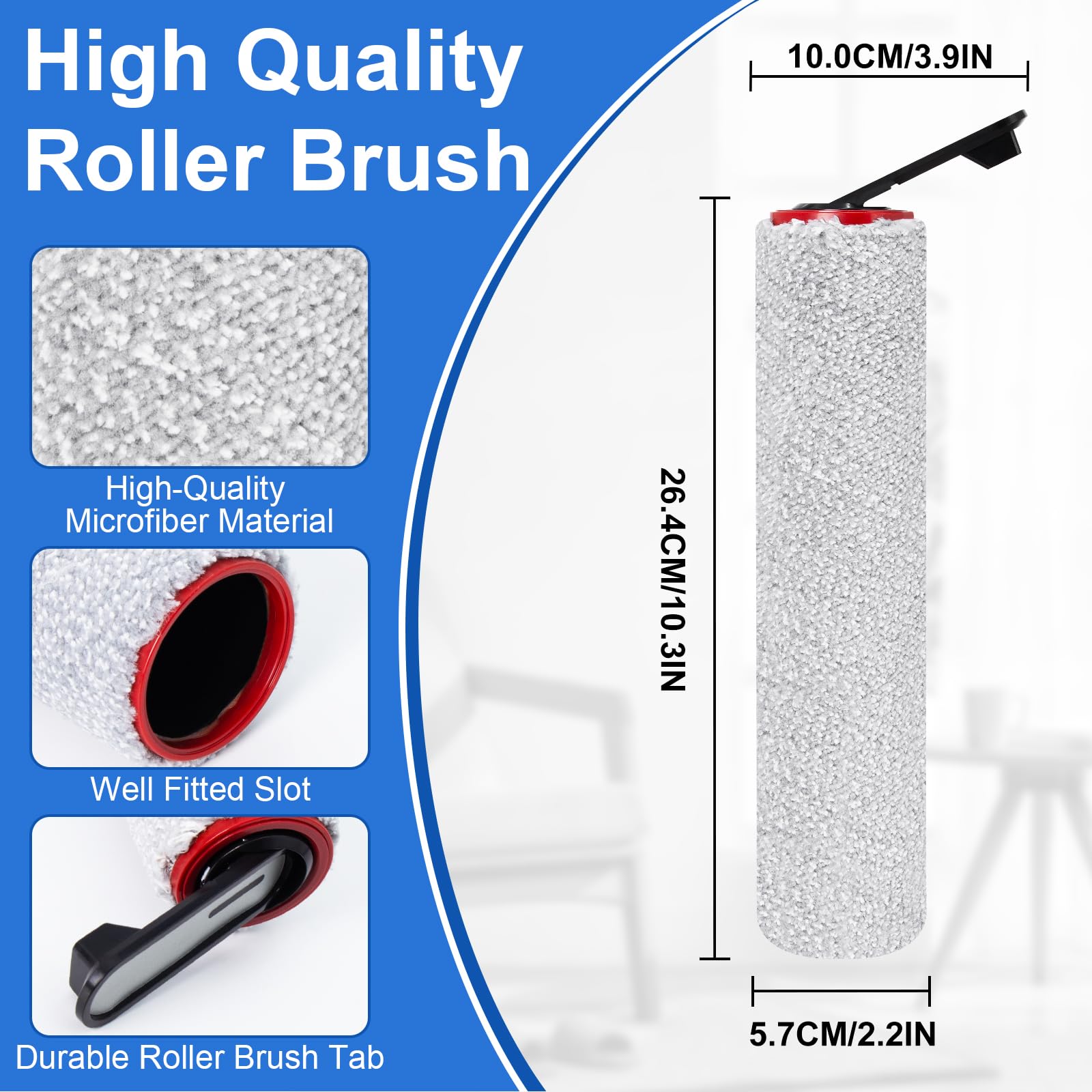 Ersatzbürstenrolle und HEPA-Filter Zubehör für DREAME H15 Pro / H15 Mix / H12 Pro FlexReach / H15 Pro FoamWash / H15S Nass- und Trockensauger, 2 Bürstenrolle + 2 Filter + 1 Reinigungsbürste