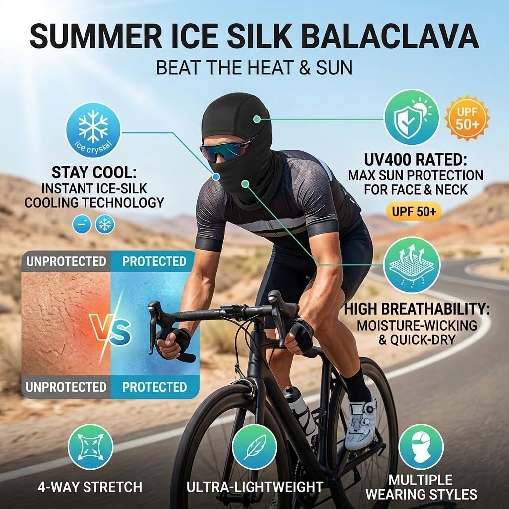 Balaclava Ski Mask Motorcycle Face Mask Summer Cooling