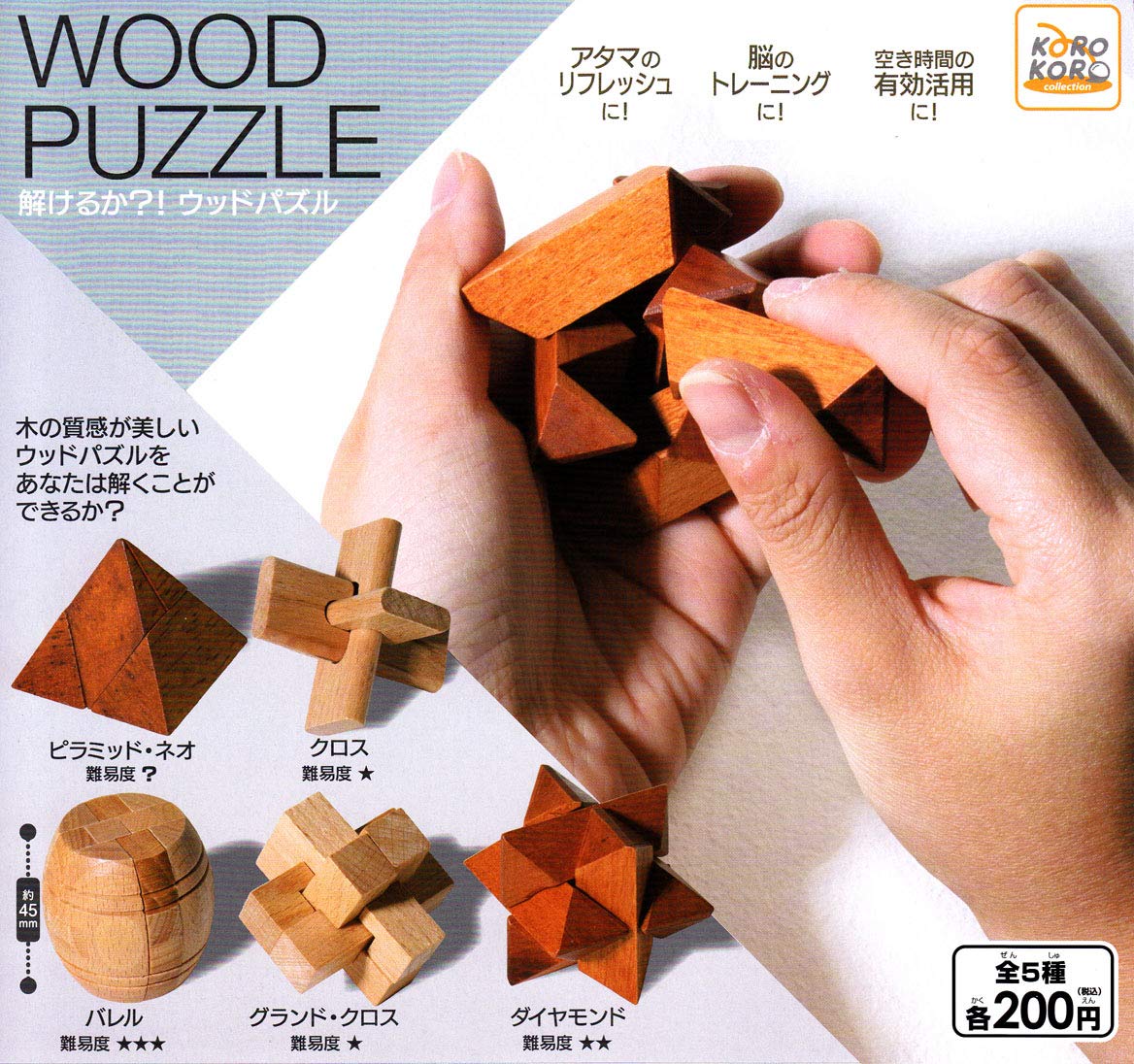 Amazon | 解けるか？！ウッドパズル WOOD PUZZLE 全5種セット