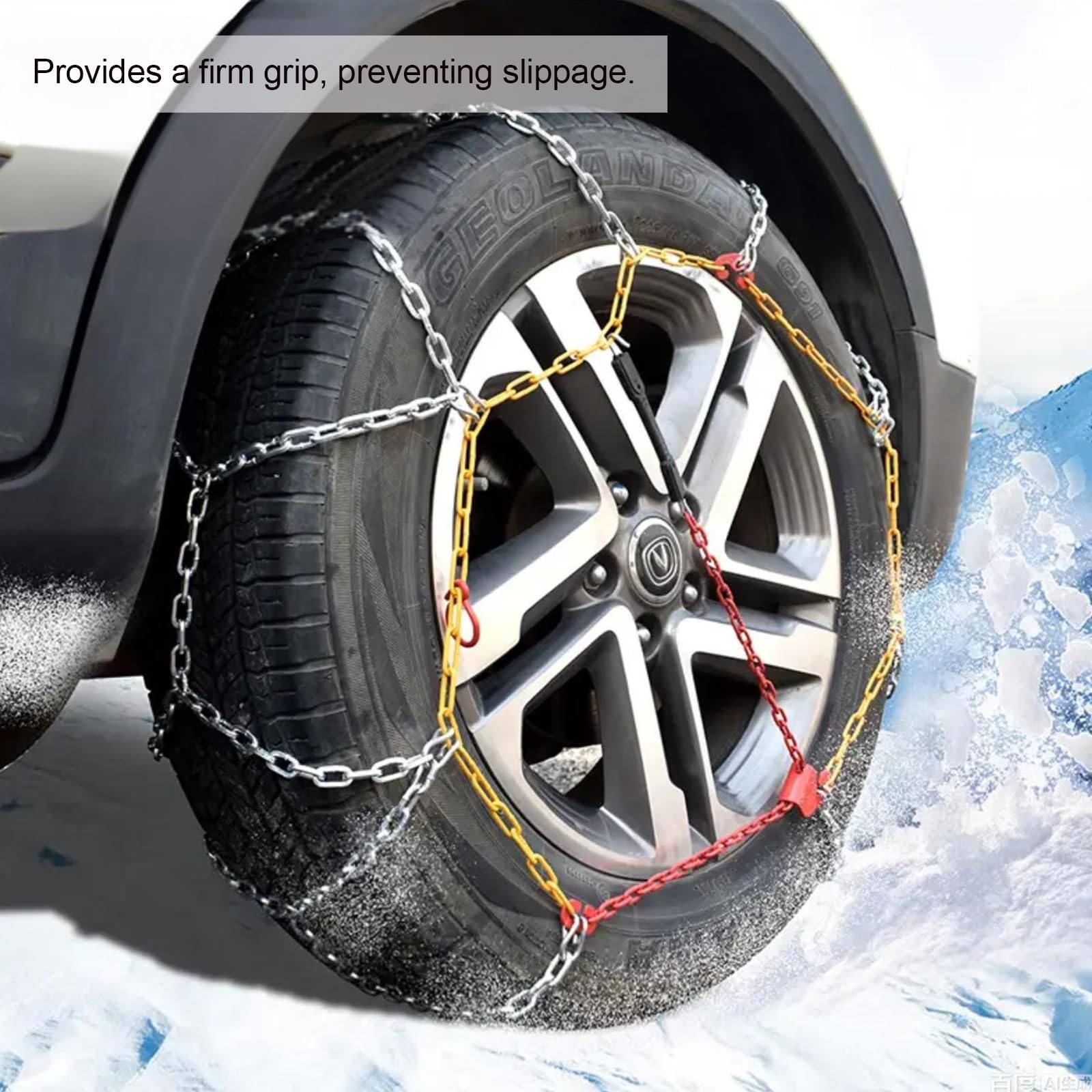 Cadenas de Nieves Universales, Cadenas de Nieve Metálicas, Coche Nieve for Llantas Cualquier Ancho de Llantas, Universales Cadena for Ruedas Antideslizante(195/40R14)