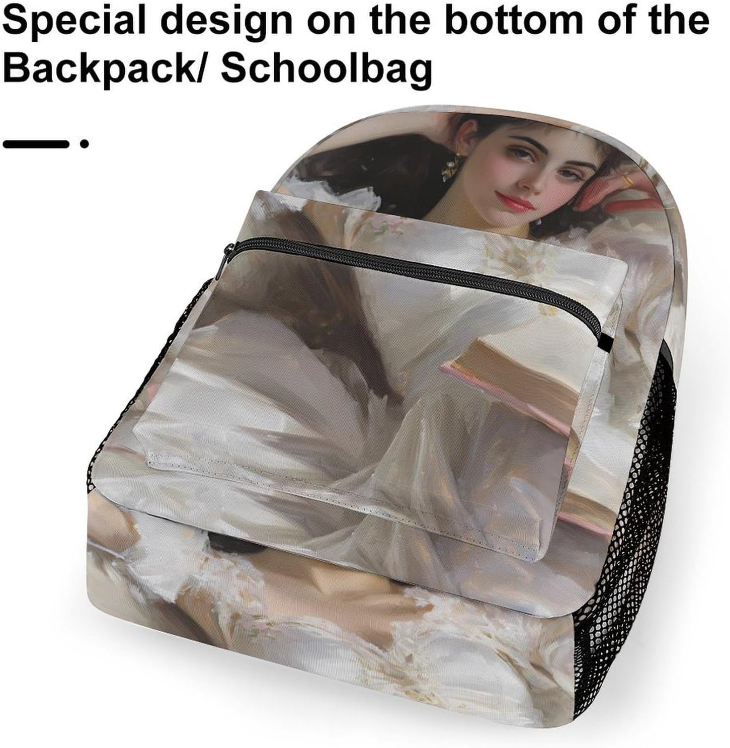 Woman Lying on The Sofa Unisex Backpack Casual Daypacks Lightweight Shoulders Bag for Camping Hiking Travel