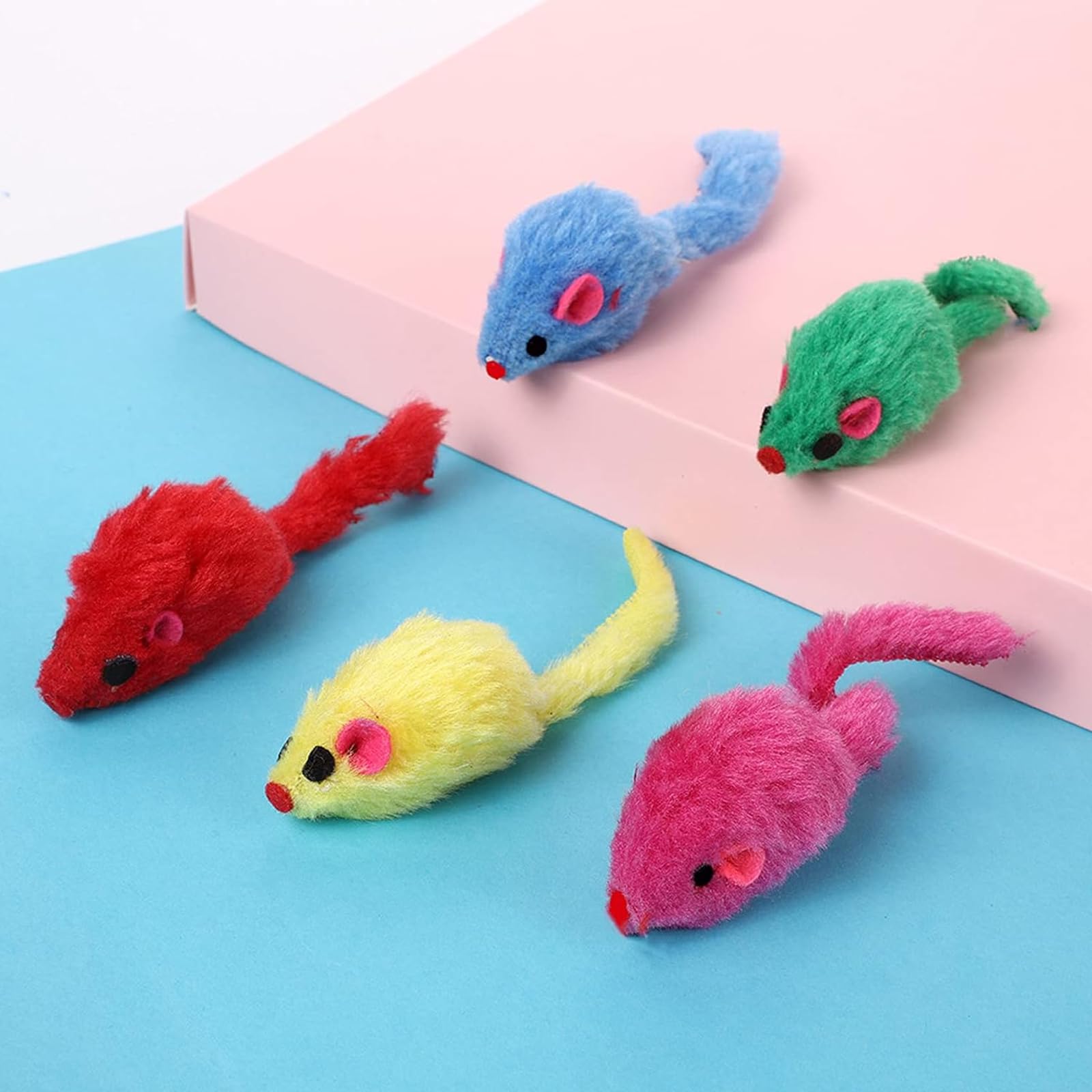 12 Piezas Juguetes para Gato, Peludo Juguetes Gato, Ratones de Juguete para Gatitos, Juguete Interactivo con Hierba gatera, para Gatos Jueguen, Caza, Ejercicio