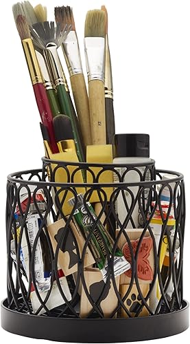 Miniatura 6 de Gourmet Basics by Mikasa Twist Loop - Organizador giratorio para utensilios, 2 niveles, color negro