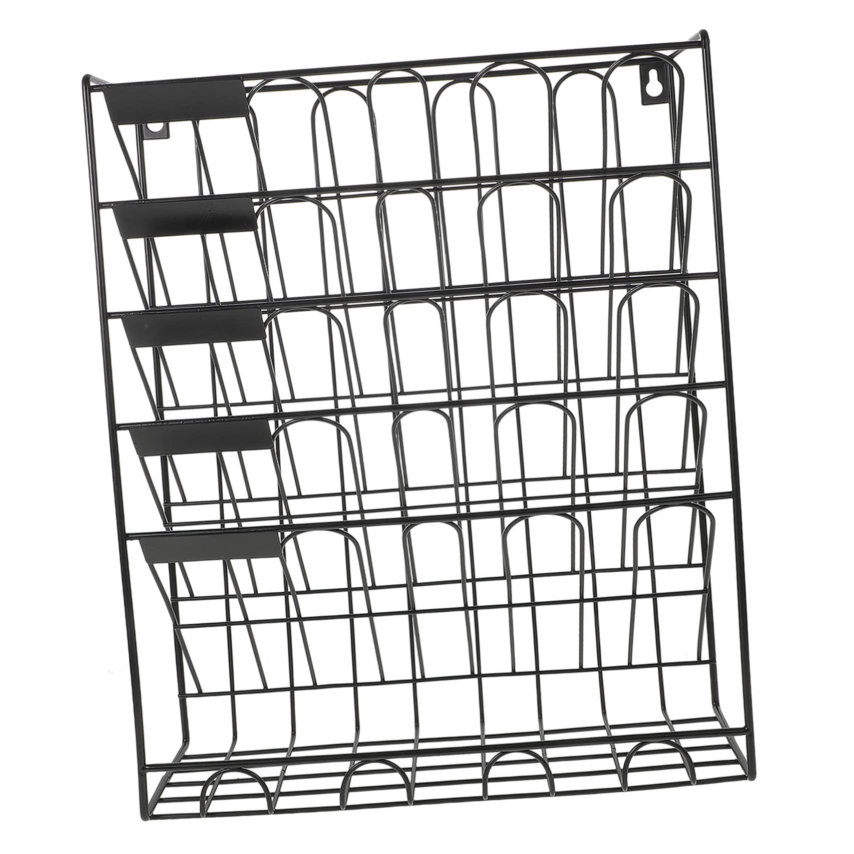 PLAFOPE Organisateur de Courrier Mural en Fer Noir, Range Revues Compact et Gain de Place, pour Bureau et École, Étagère à Documents Pratique et Solide