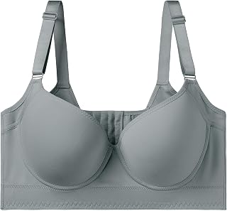 Compression Sculpting Uplift Sports Bras for Women Deep V Cup Full Back Coverage Bralette Post Op Posture Vest Bra