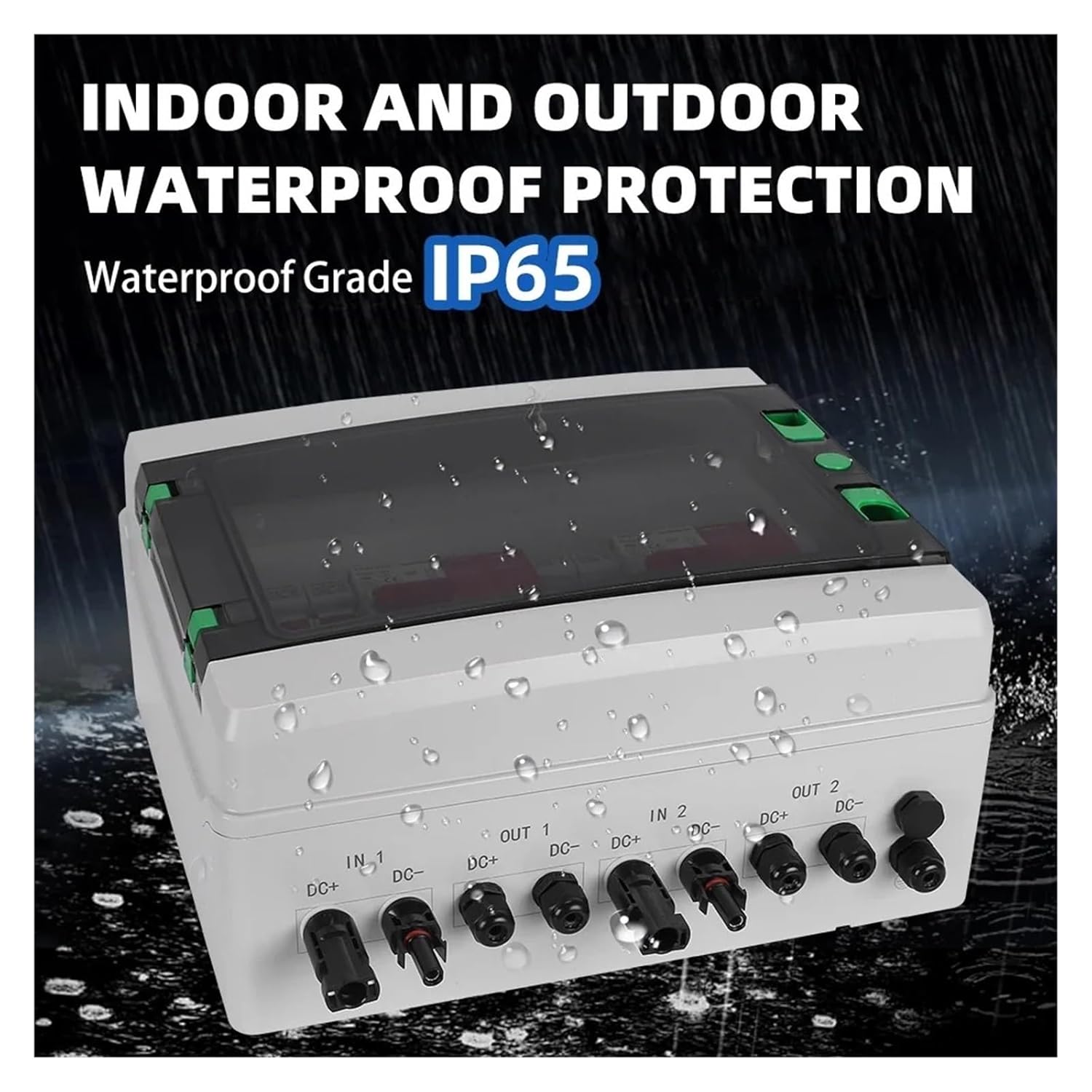Solar Photovoltaic PV Combiner Box Surge Lightnings Protection 2 Input 2 Out 2 String DC 600V Fuse MCB SPD Waterproof Box IP65