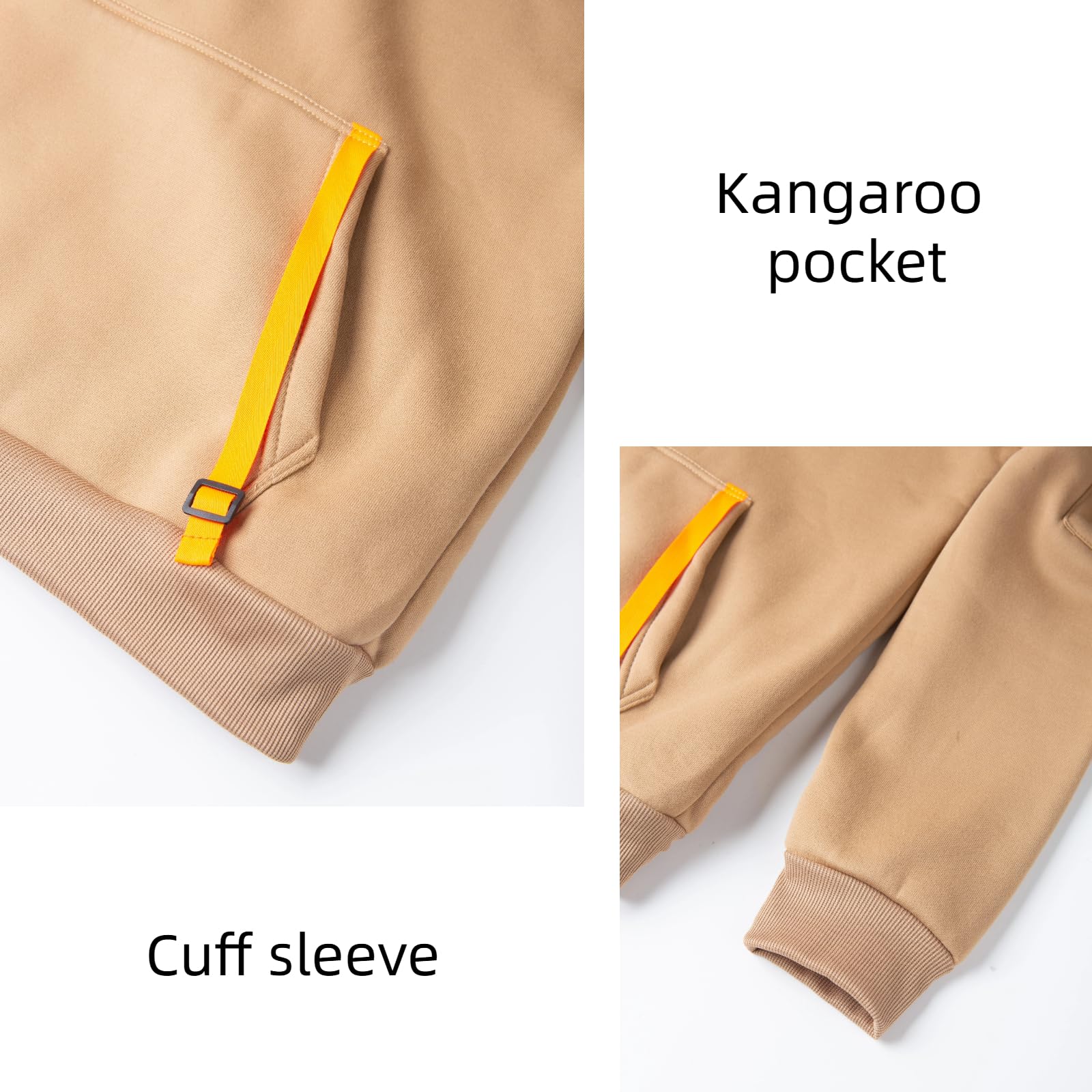 MakingDa Męska bluza z kapturem z zamkiem 1/4 zapinana na zamek błyskawiczny kieszeń polar sznurek długi rękaw dres topy mankiety koszule z kapturem luźny krój na co dzień klasyczna modna bluza z