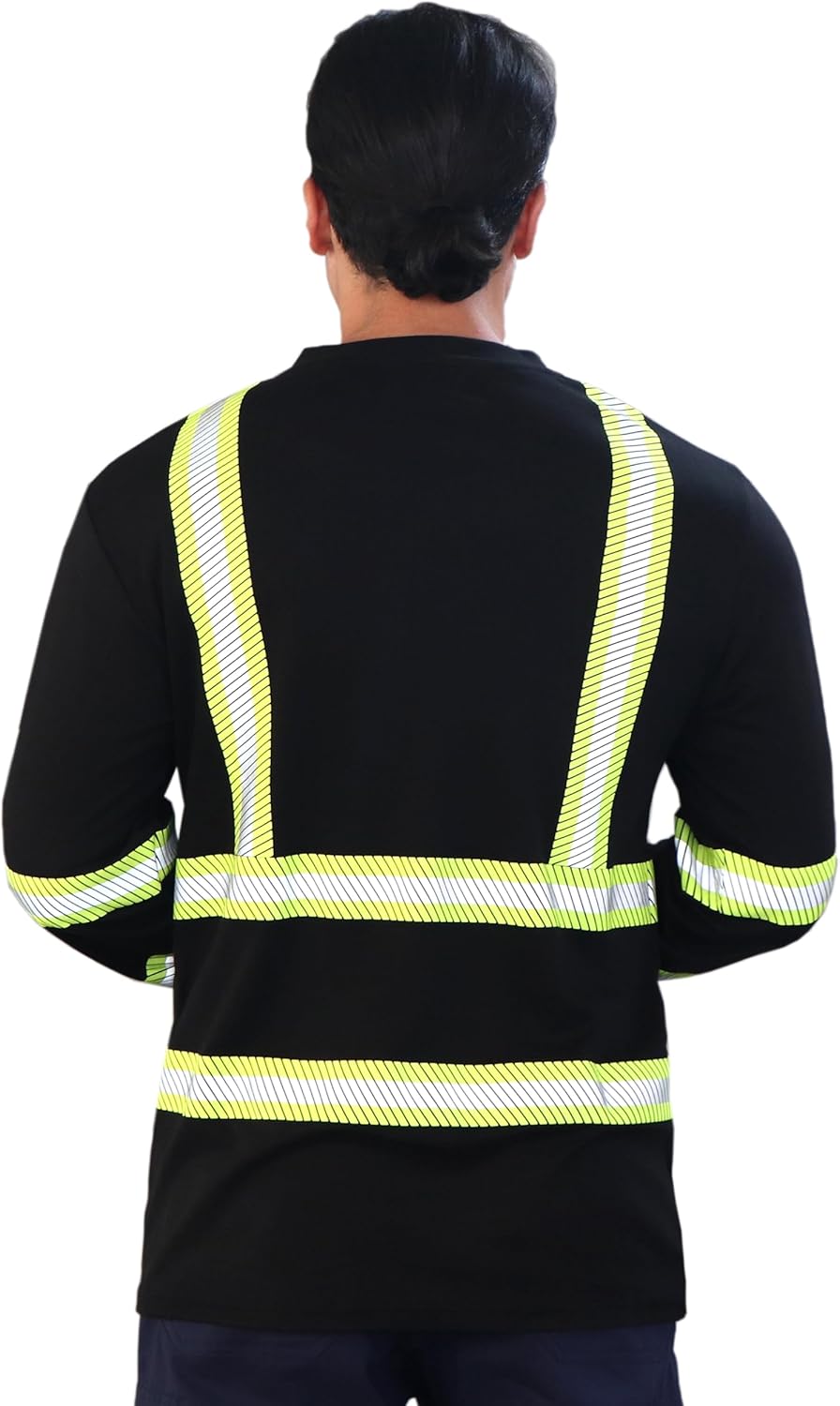 BOCOMAL FR Shirts Hi-Vis High Visibility Reflective Flame Resistant/Fire Retardant Shirt 7oz Men's Safety Shirts - Image 7