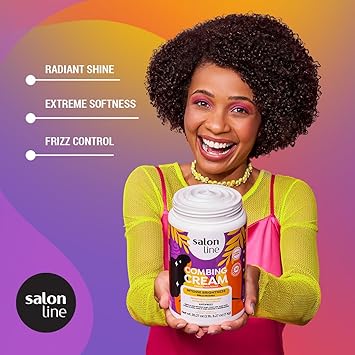 Salon Line, Hair Cream, Leave-In Cream, Maximum Shine Wavy, Curly & Coily Hair, 35.27 Oz