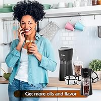 Vista 3 de Filtros de café reutilizables, 4 paquetes, 8-12 tazas, filtro de café para cesta permanente, reutilizable para Mr. Coffee, cafetera Black & Decker