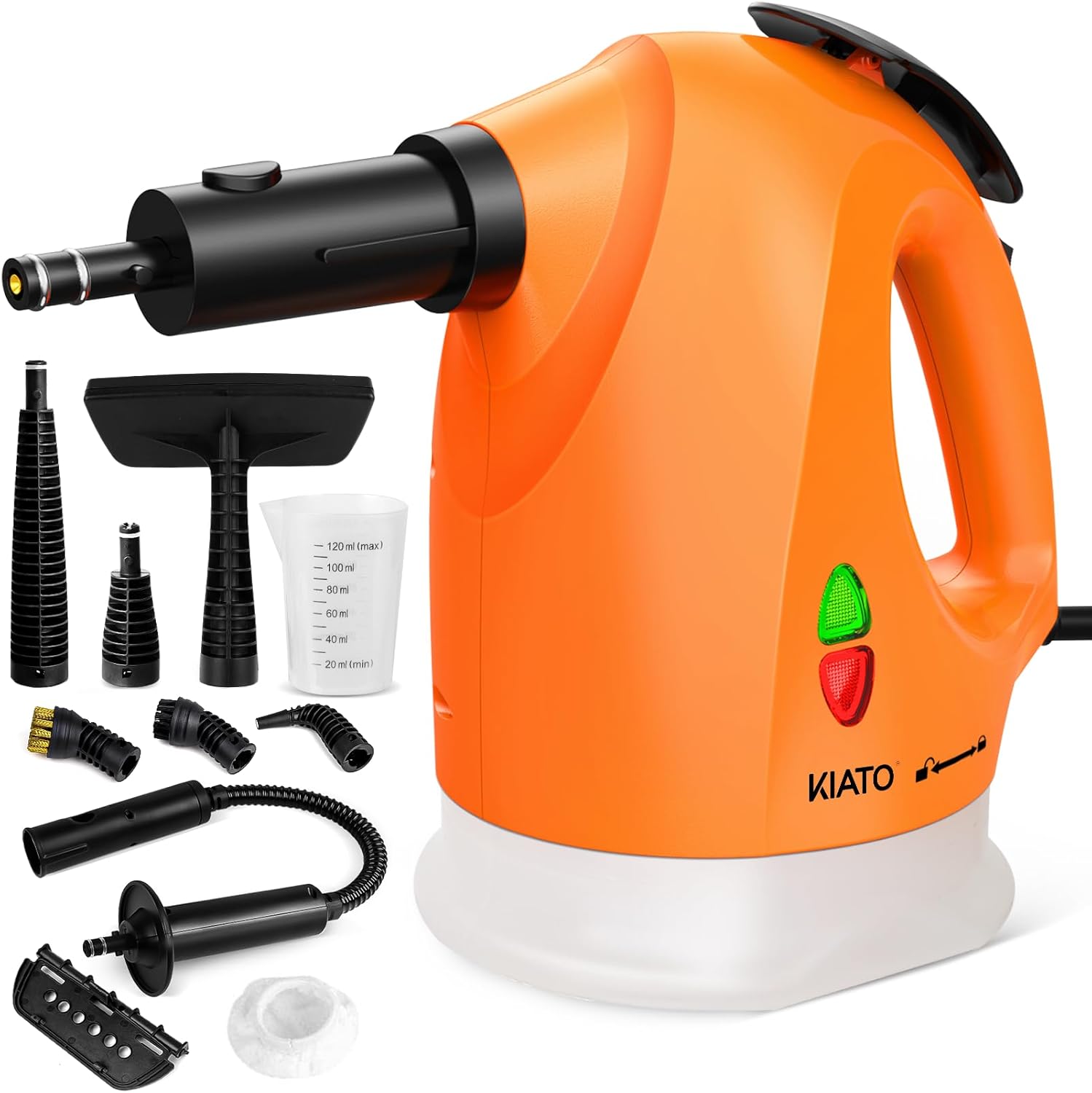 Kiato Handheld Steam Cleaner, Upholstery Steamer for Cleaning, 10 in 1 Steamer with