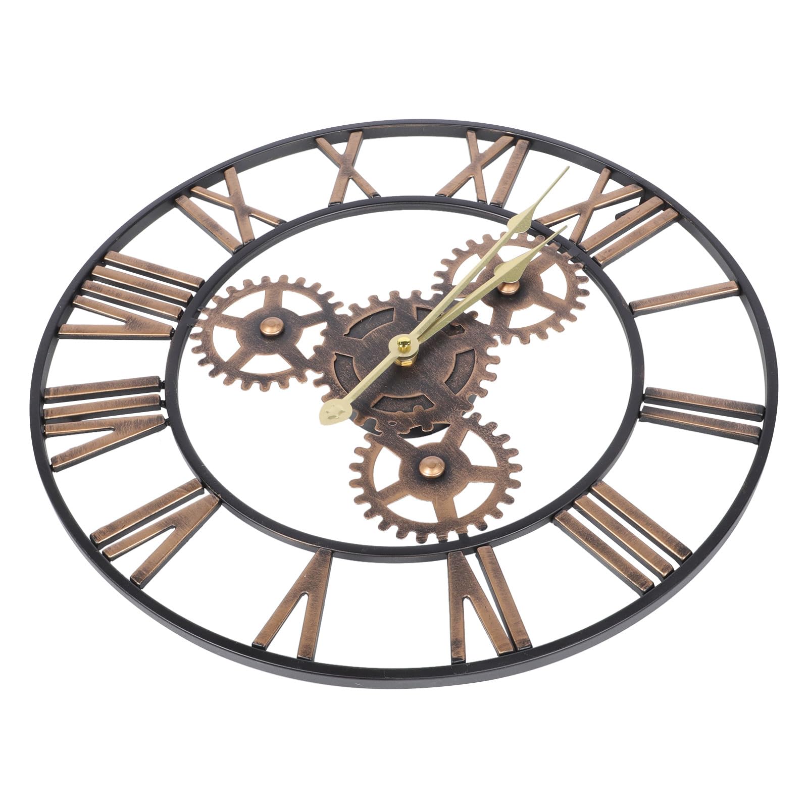 Horloge murale ronde en fer de style américain pour salon