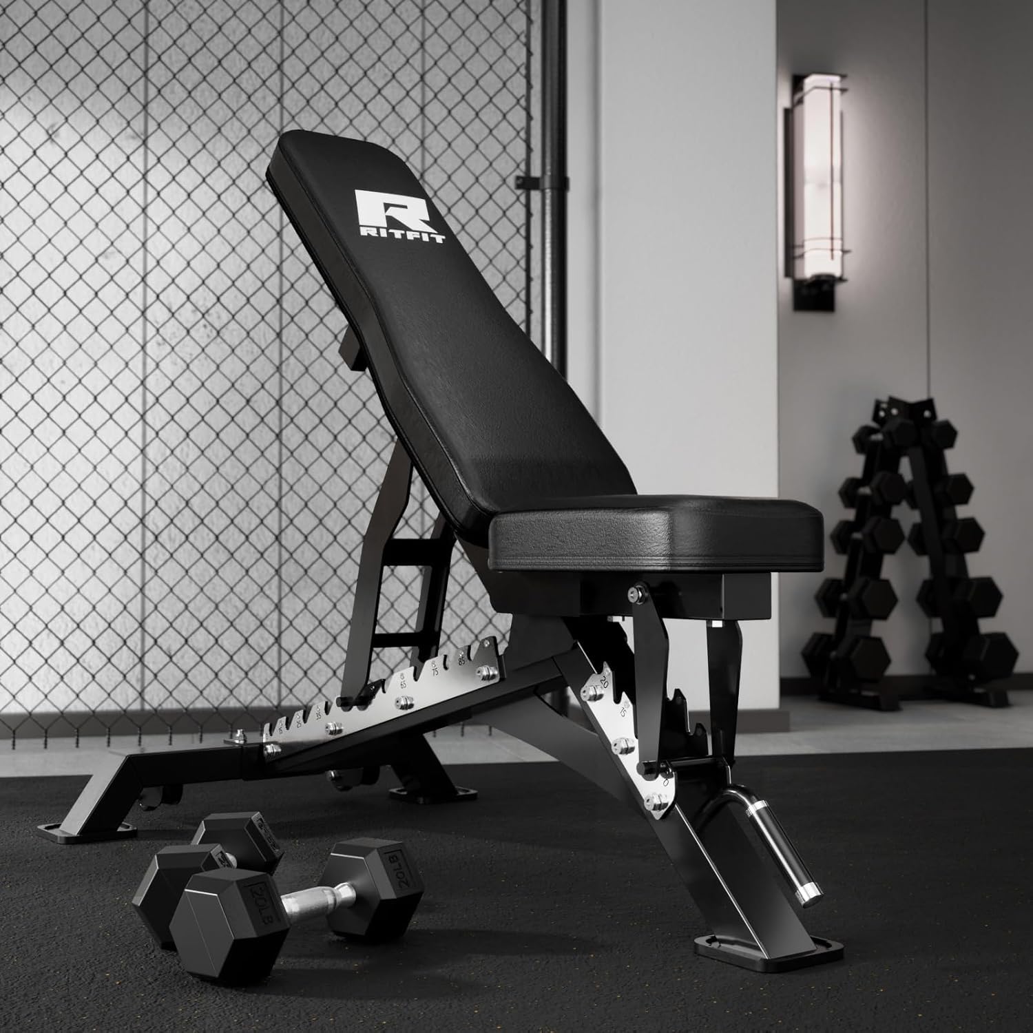 RitFit Hantelbank, Schrägbank, Trainingsbank Max. 590kg Tragkraft