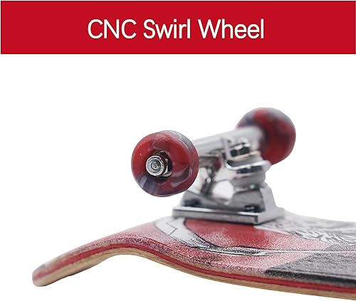 Miniatura 5 de Diapasón profesional de 1.339 in tablero de madera profesional dedo patineta camiones CNC remolino ruedas (muerte)