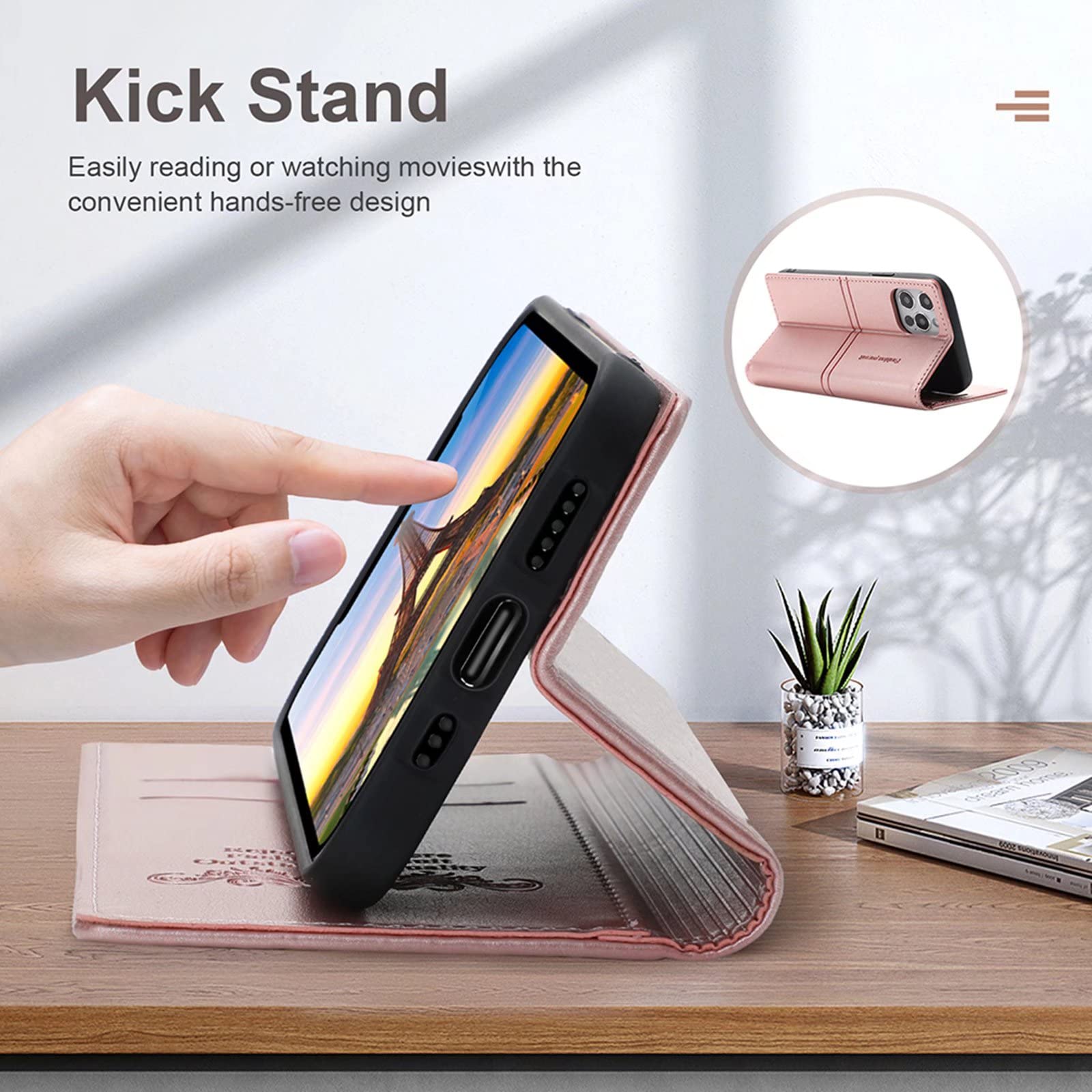 Custodia Portafoglio TIANCI In Pelle PU Con Chiusura Magnetica Per IPhone 14 Plus - Cover Con Slot Per Carte E Supporto Integrato