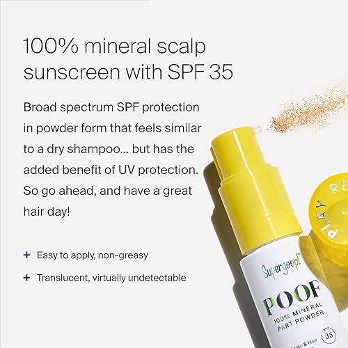 Miniatura 2 de Supergoop! Poof 100% Mineral Part Powder, 0.71 oz  SPF 35 PA+++ protector solar para el cuero cabelludo con protección UV de amplio espectro